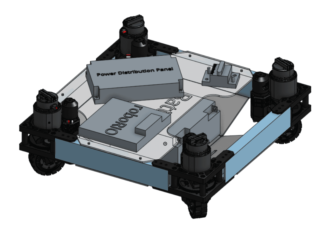 Cad of the swerve mini bot